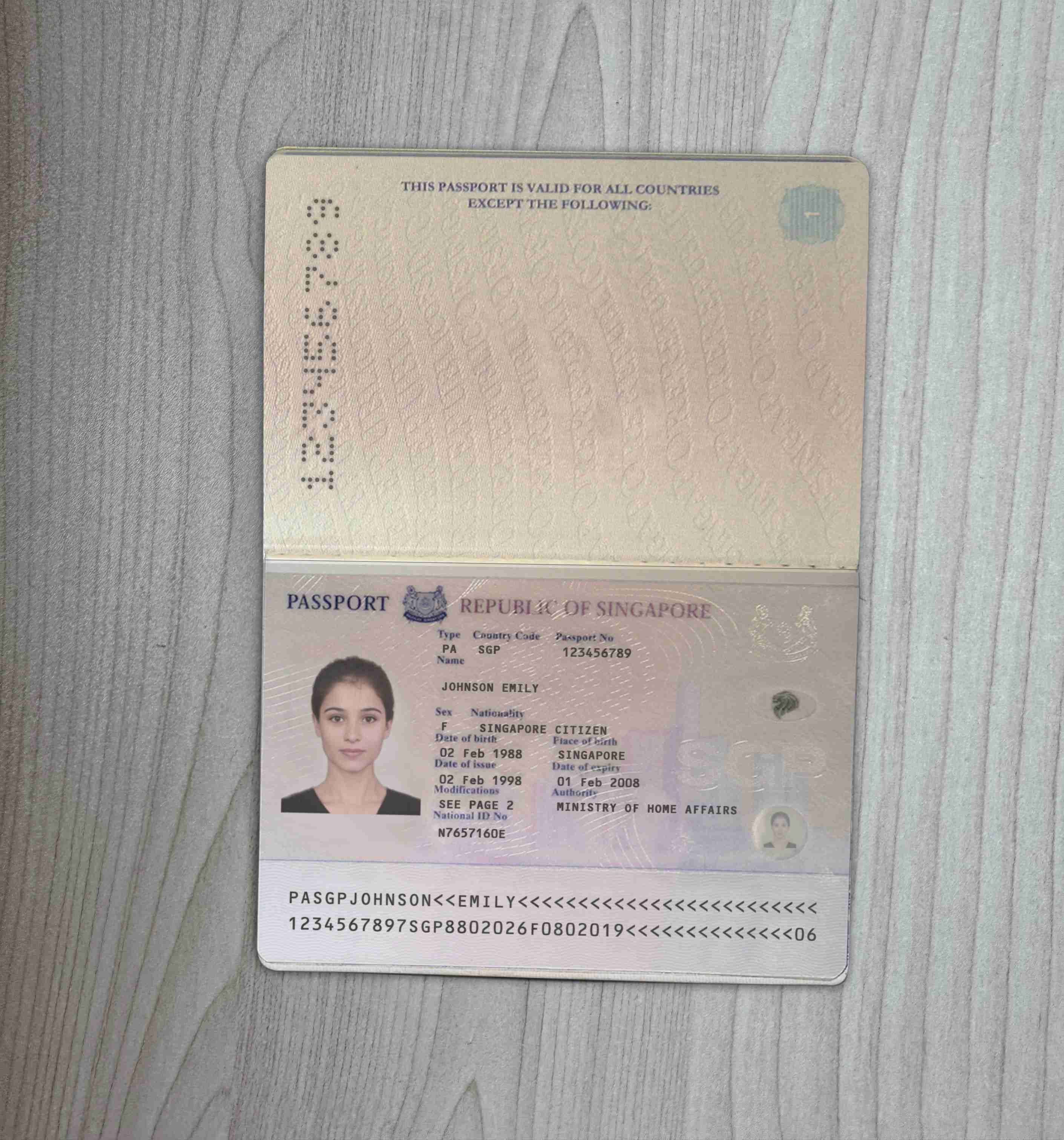Singapore Passport Preview